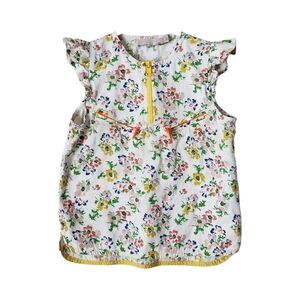STELLA MCCARTNEY KIDS mini floral ruffle sleeve zip top in‎ bright floral 8Y